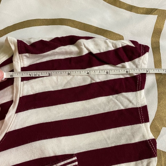 Maroon Striped Pocket Tee - Picture 6 of 12